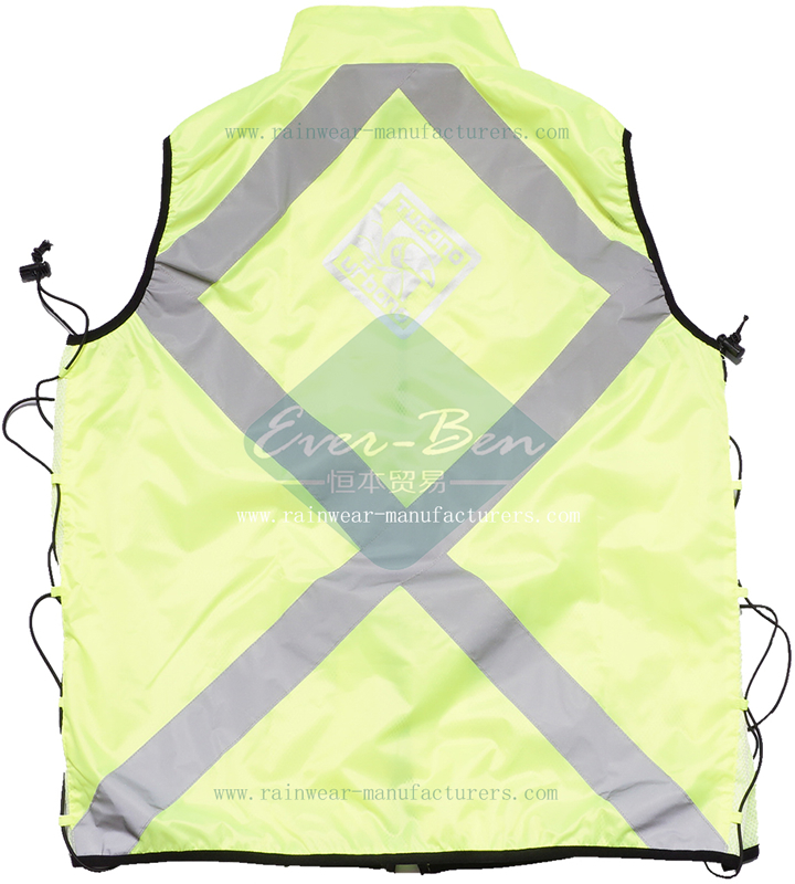 nylon safety vest backside